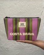 Costa Brava Recycled Nylon Neceser- Pistacho & Morado