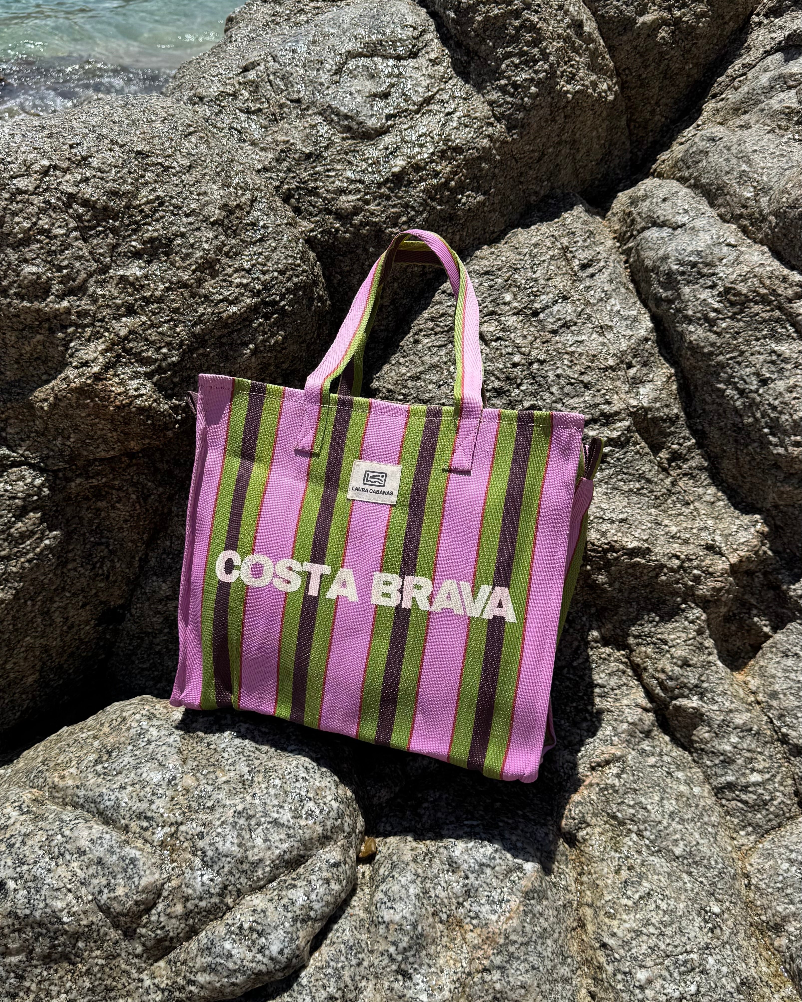 Costa Brava Recycled Nylon Bag - Pistachio & Morado