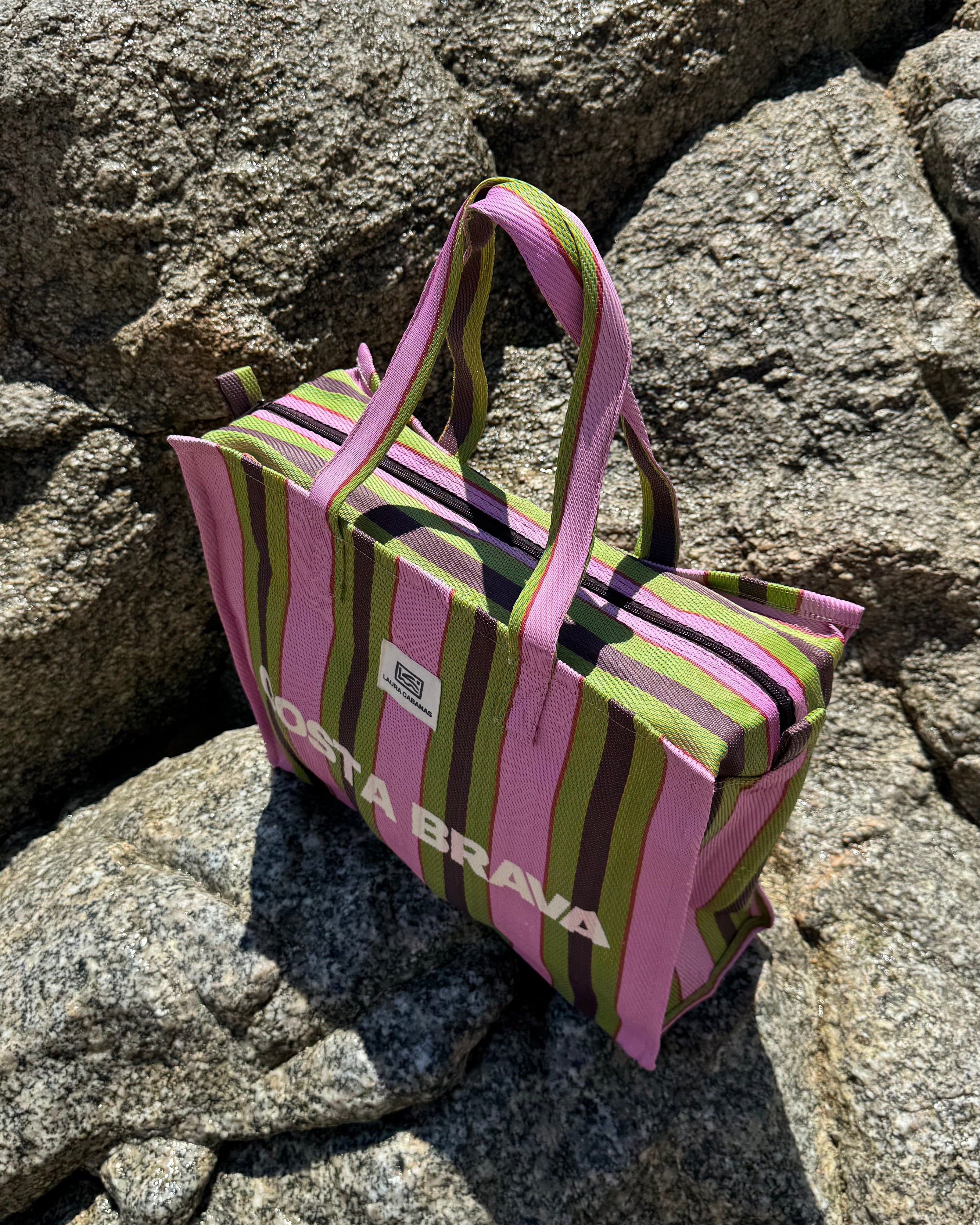 Costa Brava Recycled Nylon Bag - Pistachio & Morado