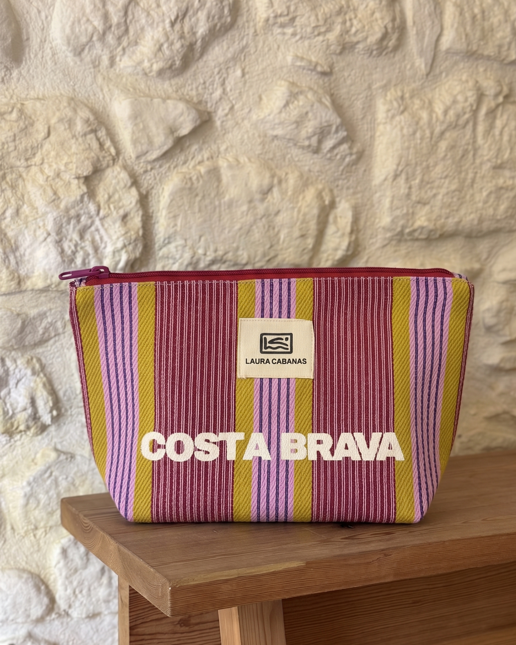 Costa Brava Recycled Nylon Neceser-  Sangria & Naranja