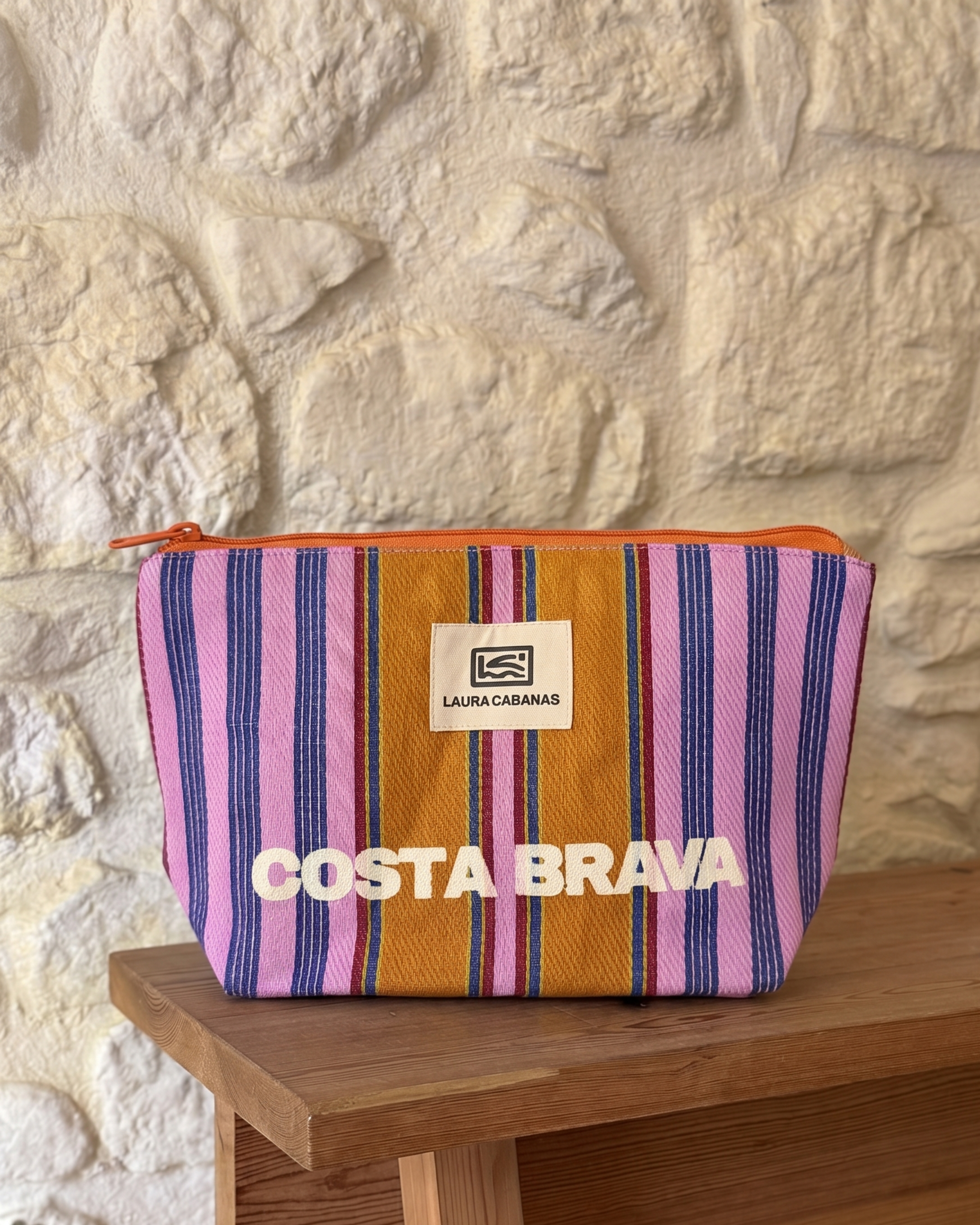 Costa Brava Recycled Nylon Neceser- Nectarina & Lila