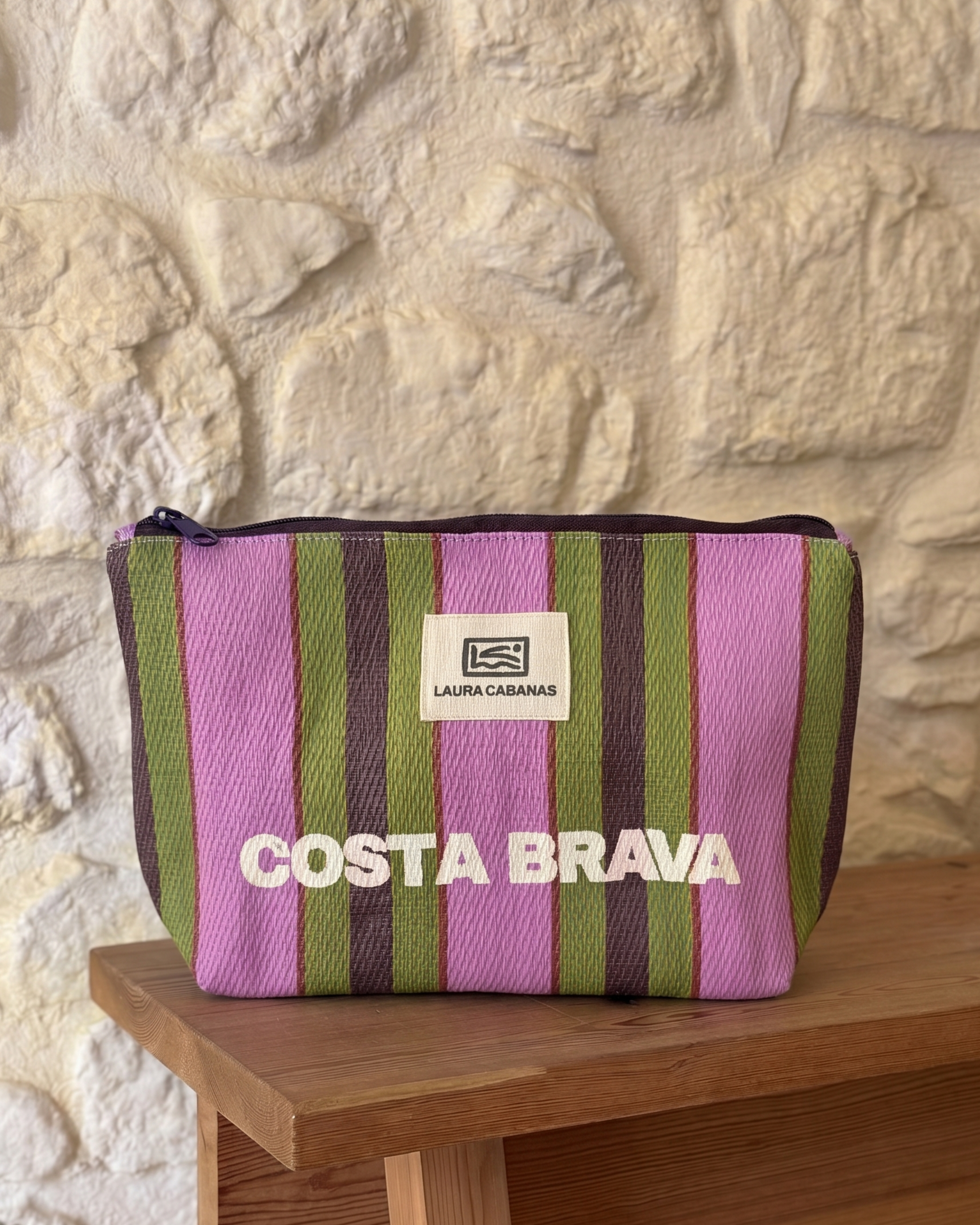 Costa Brava Recycled Nylon Neceser- Pistacho & Morado